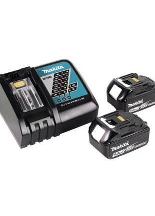 Amoladora angular a batería Makita DGA 519 RT 18 V 125 mm sin escobillas X-Lock + 2x baterías 5,0 Ah + cargador