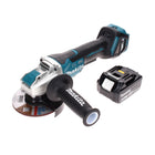Makita DGA 519 G1 cordless angle grinder 18 V 125 mm Brushless X-Lock + 1x rechargeable battery 6.0 Ah - without charger