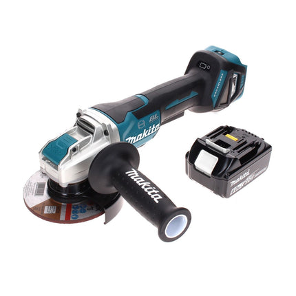 Makita DGA 519 G1 cordless angle grinder 18 V 125 mm Brushless X-Lock + 1x rechargeable battery 6.0 Ah - without charger