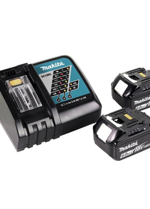 Amoladora angular a batería Makita DGA 519 RG 18 V 125 mm sin escobillas X-Lock + 2x baterías 6,0 Ah + cargador