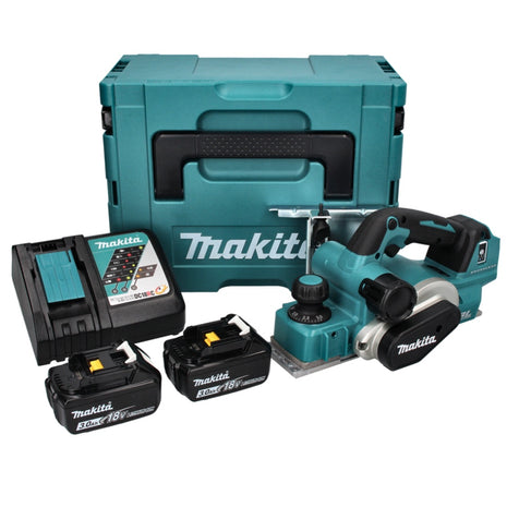 Makita DKP 181 RFJ strug akumulatorowy 82 mm 18 V bezszczotkowy + 2x akumulator 3,0 Ah + ładowarka + Makpac