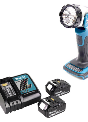 Makita BML802RG Lampe sans fil pour batteries 14,4 et 18V + 2x Batteries 6,0Ah + Chargeur