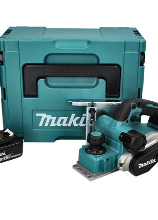 Makita DKP 181 M1J raboteuse sans fil 82 mm 18 V sans balais + 1x batterie 4,0 Ah + Makpac - sans chargeur