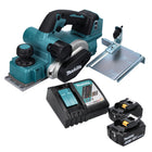 Makita DKP 181 RT strug akumulatorowy 82 mm 18 V bezszczotkowy + 2x akumulator 5,0 Ah + ładowarka
