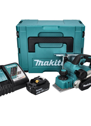 Makita DKP 181 RT1J cepillo de batería cepillo plegable 82 mm 18 V sin escobillas + 1x batería 5,0 Ah + cargador + Makpac