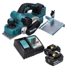 Makita DKP181RG  Rabot sans fil 82mm 18V Brushless + 2x Batteries 6,0 Ah + Chargeur