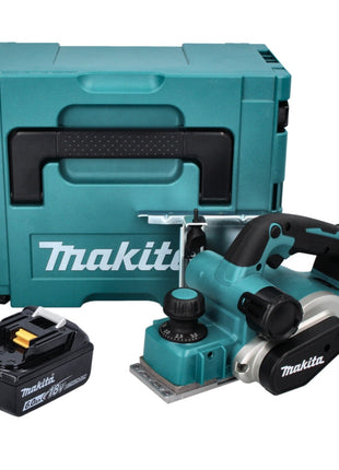 Makita DKP181G1J Rabot sans fil 82mm 18V Brushless + 1x Batterie 6,0 Ah + Coffret Makpac - sans chargeur