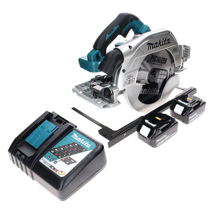 Sierra circular de mano a batería Makita DHS 900 RM2 36 V (2x 18 V) 235 mm sin escobillas + 2x batería 4,0 Ah + cargador