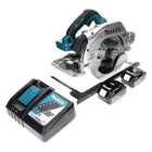 Makita DHS 900 RM2 Scie circulaire sans fil 36 V (2x 18 V) 235 mm brushless + 2x Batteries 4,0 Ah + Chargeur