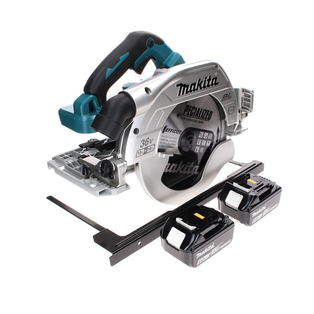 Makita DHS 900 G2 Scie circulaire sans fil 36 V (2x 18 V) 235 mm brushless + 2x Batteries 6,0 Ah - sans chargeur
