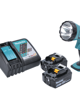 Lámpara de batería / lámpara de mano Makita DML 185 RG 18 V + 2 baterías 6,0 Ah + cargador