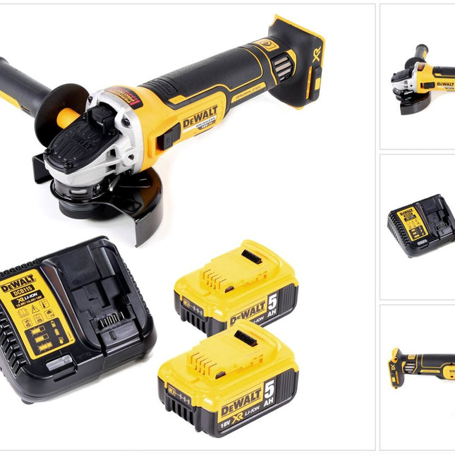 DeWalt DCG 405 P2 Akku Winkelschleifer 18V 125mm Brushless + 2x Akku 5,0Ah + Ladegerät - Toolbrothers