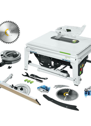 Sierra de mesa Festool TKS 80 EBS 2200 W 254 mm (575781) + hoja de sierra circular universal W40 (575975) + 1 cartucho KT-TKS 80 (575851)