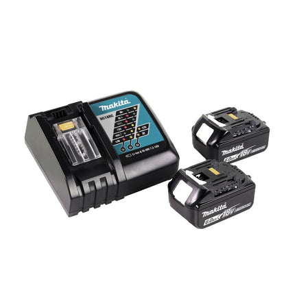 Aspirador sin cable Makita DCL 180 RG B 18 V negro + 2x batería recargable 6,0 Ah + cargador