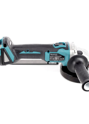 Amoladora angular a batería Makita DGA 506 RG 18 V 125 mm sin escobillas + 2x baterías 6,0 Ah + cargador