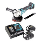 Amoladora angular sin cable Makita DGA 506 RG 18 V 125 mm sin escobillas + 2x batería recargable 6,0 Ah + cargador