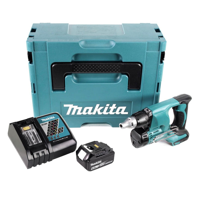 Makita DFS 450 ZJ Atornillador para montaje rápido a batería 18V en maletín Makpac 2 - Sin batería, sin cargador incluidos