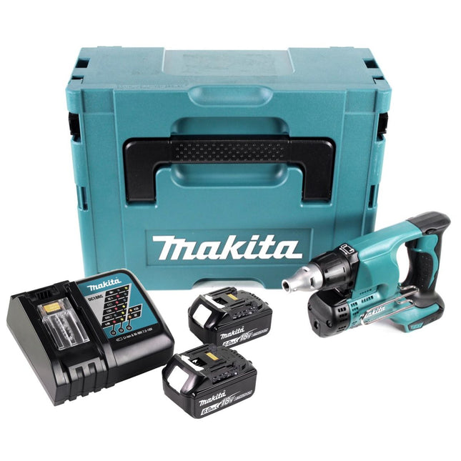 Makita DFS 450 ZJ Atornillador para montaje rápido a batería 18V en maletín Makpac 2 - Sin batería, sin cargador incluidos