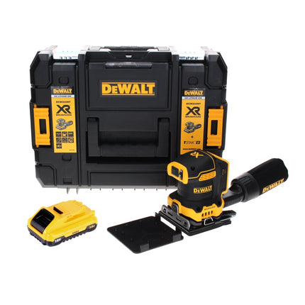 Lijadora vibratoria a batería DeWalt DCW 200 NT 18 V 108x115 mm + 1x batería 3,0 Ah + TSTAK - sin cargador