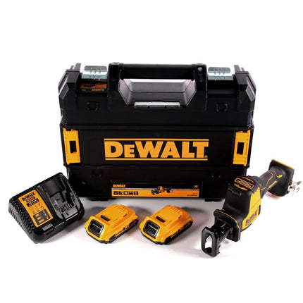 DeWalt DCS 369 D2 Akku Säbelsäge 18 V + 2x Akku 2,0 Ah + Ladegerät + TSTAK - Toolbrothers
