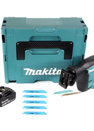 Makita DJR 188 F1J Akku Reciprosäge 18 V Brushless + 1x Akku 3,0 Ah + 5x Sägeblatt Metal Wood + Makpac - ohne Ladegerät - Toolbrothers