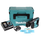 Makita DJR 188 RM1J Akku Reciprosäge 18 V Brushless + 1x Akku 4,0 Ah + Ladegerät + 5x Sägeblatt Metal Wood + Makpac - Toolbrothers