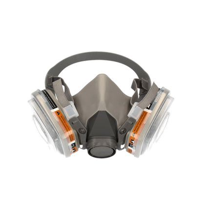 Set de mascarilla de protección respiratoria Kischers N 95 1x media mascarilla + 2x cartuchos de filtro + 8x filtros de algodón + gafas protectoras + 2x solapa de cierre