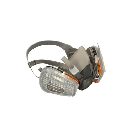 Set de mascarilla de protección respiratoria Kischers N 95 1x media mascarilla + 2x cartuchos de filtro + 8x filtros de algodón + gafas protectoras + 2x solapa de cierre