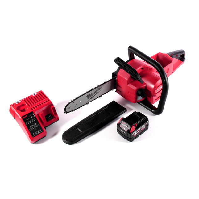Milwaukee M18 FCHSC-501C akumulatorowa pilarka łańcuchowa 18 V 30 cm bezszczotkowa + 1x akumulator 5,0 Ah + ładowarka