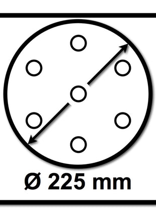 Festool STF D225/128 Schleifscheibe Granat P240 225 mm 25 Stk. ( 205663 ) für Langhalsschleifer PLANEX - Toolbrothers