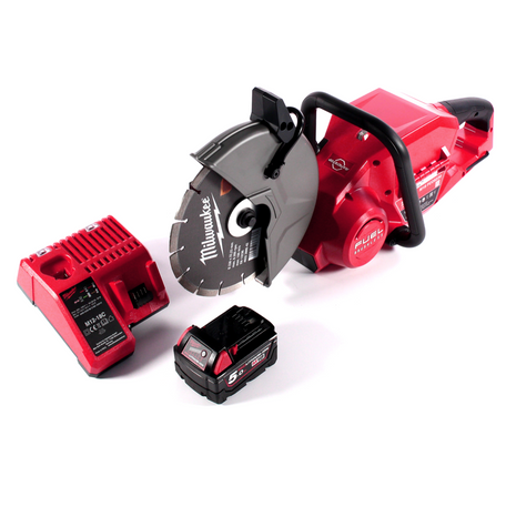 Amoladora de corte a batería Milwaukee M18 FCOS230-501C 18 V 230 mm sin escobillas + 1x batería 5,0 Ah + cargador