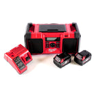 Milwaukee M18 JSR DAB+-402C batería / radio de red radio de obra 18 V + 2x baterías 4,0 Ah + cargador