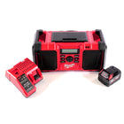 Milwaukee M18 JSR DAB+-501C radio akumulatorowe / sieciowe 18 V + 1x akumulator 5,0 Ah + ładowarka