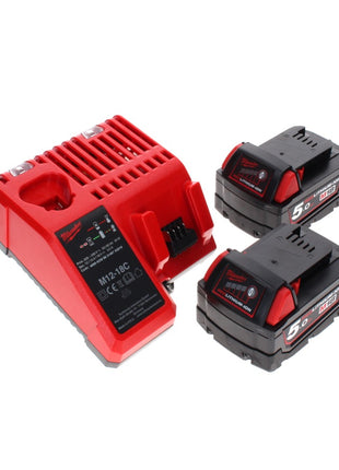 Milwaukee Milwaukee M18 JSR DAB+-502C batterie / radio de chantier 18 V + 2x batterie rechargeable 5,0 Ah + chargeur