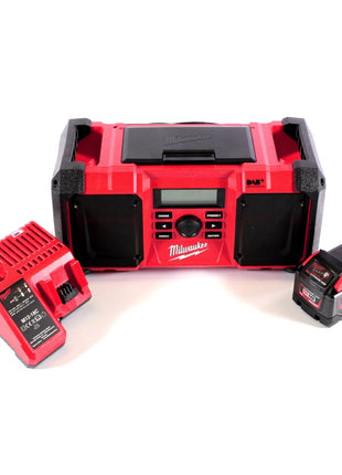 Milwaukee M18 JSR DAB+-901C Radio de chantier sur batterie / secteur 18 V + 1x batterie 9,0 Ah + chargeur