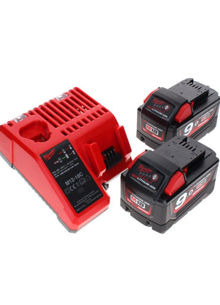 Milwaukee M18 JSR DAB+-902C Radio de chantier sur batterie / secteur 18 V + 2x batteries 9,0 Ah + chargeur