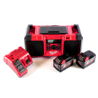 Milwaukee M18 JSR DAB+-902C batería / radio de red radio de obra 18 V + 2x baterías 9,0 Ah + cargador