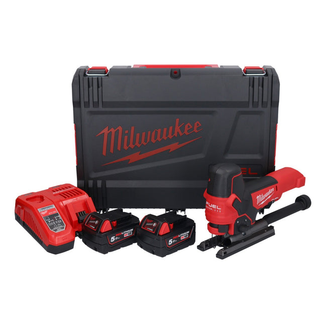 Milwaukee M18 FBJS-502X Akku Stichsäge 18 V Brushless + 2x Akku 5,0 Ah + Ladegerät + HD Box - Toolbrothers