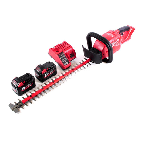 Cortasetos a batería Milwaukee M18 CHT-902C 18 V 610 mm sin escobillas + 2x baterías 9,0 Ah + cargador