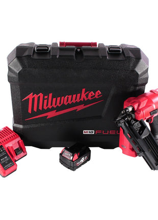 Clavadora a batería Milwaukee M18 FFN-401C 18 V 50 - 90 mm sin escobillas + 1x batería 4,0 Ah + cargador + maletín