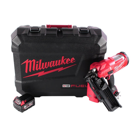 Clavadora a batería Milwaukee M18 FFN-501C 18 V 50 - 90 mm sin escobillas + 1x batería 5,0 Ah + maletín - sin cargador