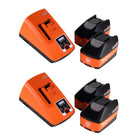 Set de arranque con batería FEIN HighPower 18 V (92604318030) 4 baterías de alta potencia de 5,2 Ah + 2 cargadores ALG 80