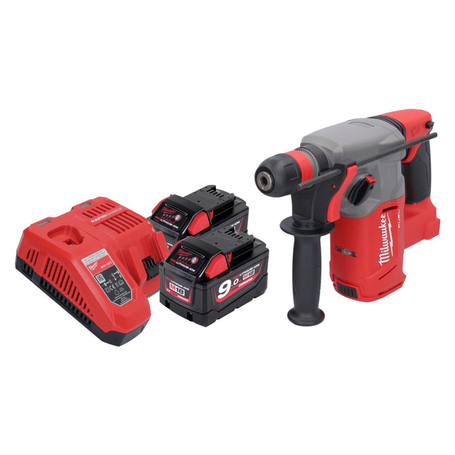 Martillo combinado a batería Milwaukee M18 CHX-902 18 V 2,5 J SDS plus sin escobillas + 2x baterías 9,0 Ah + cargador