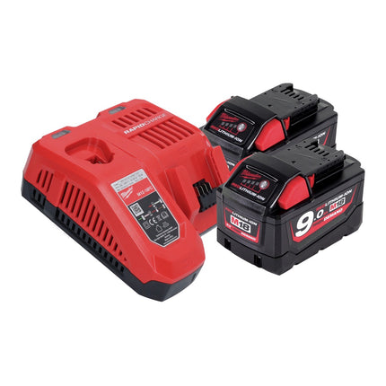 Martillo combinado a batería Milwaukee M18 CHX-902 18 V 2,5 J SDS plus sin escobillas + 2x baterías 9,0 Ah + cargador