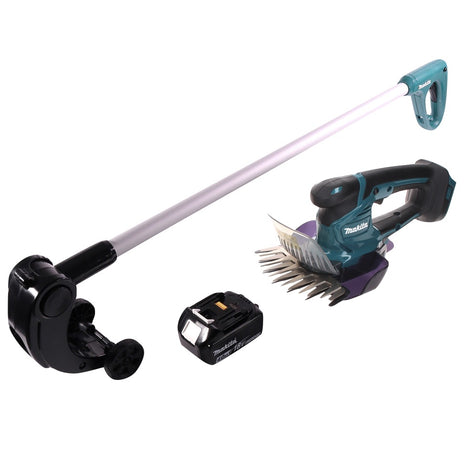 Makita DUM 604 M1 Akku Grasschere 18 V + Griffverlängerung mit Rolle + 1x Akku 4,0 Ah - ohne Ladegerät