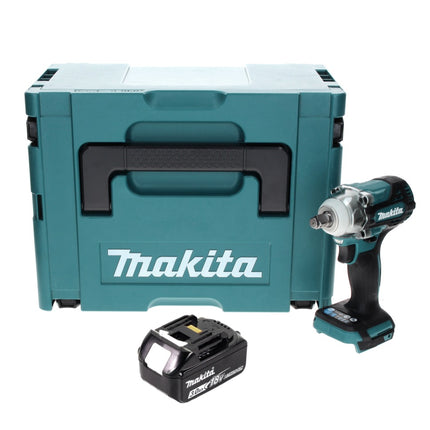 Makita DTW 300 F1J cordless impact wrench 18 V 330 Nm 1/2" brushless + 1x rechargeable battery 3.0 Ah + Makpac - without charger