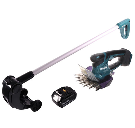 Makita DUM 604 T1 Akku Grasschere 18 V + Griffverlängerung mit Rolle + 1x Akku 5,0 Ah - ohne Ladegerät