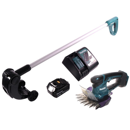 Makita DUM 604 RT1 Akku Grasschere 18 V + Griffverlängerung mit Rolle + 1x Akku 5,0 Ah + Ladegerät