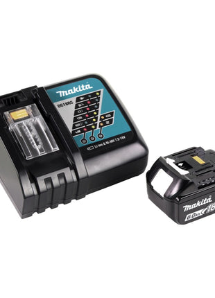 Tijera cortacésped a batería Makita DUM 604 RG1 18 V + mango alargador con rodillo + 1x batería 6,0 Ah + cargador