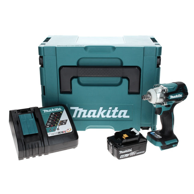 Makita DTW 300 RM1J Avvitatore ad impulsi a batteria 18V 330Nm 1/2" Brushless + 1x Batteria 4,0 Ah + Caricabatterie + Valigetta Makpac